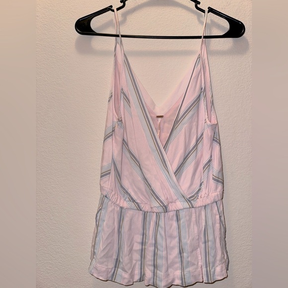 Free People women’s wrap striped pink blouse S like new girly - Picture 1 of 9